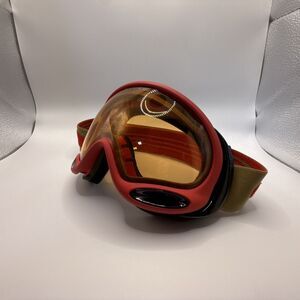 OAKLEY A FRAME 2.0 SNOW Copper Red Dark Grey Ski Goggle Sunglasses OO 7044 12